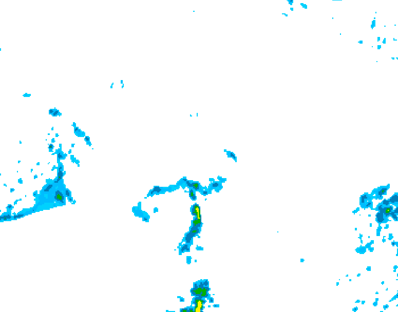 GDPS precipitation 222 hour forecast chart for Canada based on 2025/05/18 1200Z data