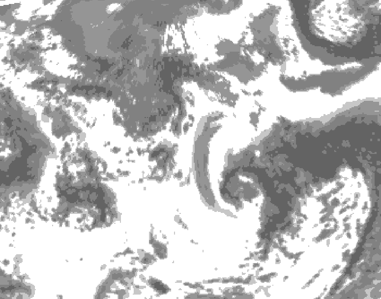 GDPS total cloud 168 hour forecast chart for Canada based on 2025/05/18 0000Z data