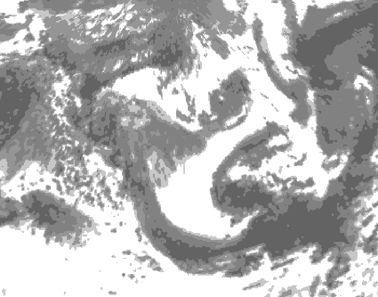 GDPS total cloud 084 hour forecast chart for Canada based on 2025/05/18 1200Z data
