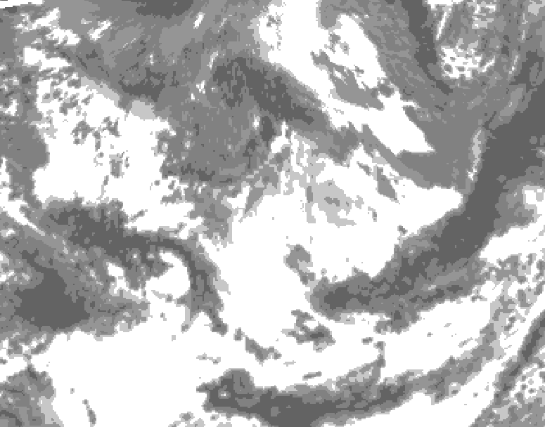 GDPS total cloud 168 hour forecast chart for Canada based on 2025/05/18 1200Z data