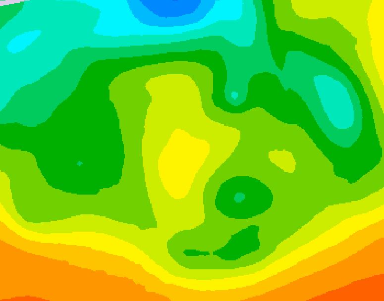 GDPS 500 millibar geopotential height 072 hour forecast chart for Canada based on 2025/05/19 0000Z data