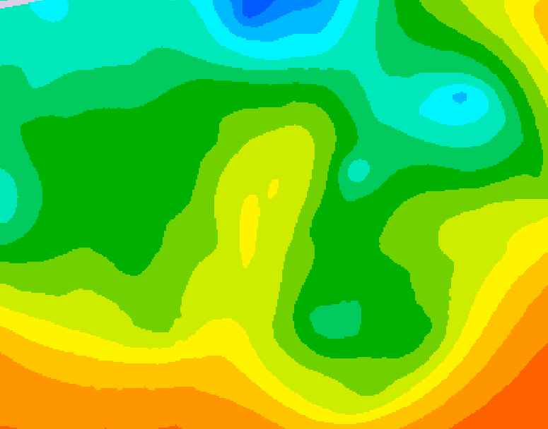 GDPS 500 millibar geopotential height 096 hour forecast chart for Canada based on 2025/05/19 0000Z data