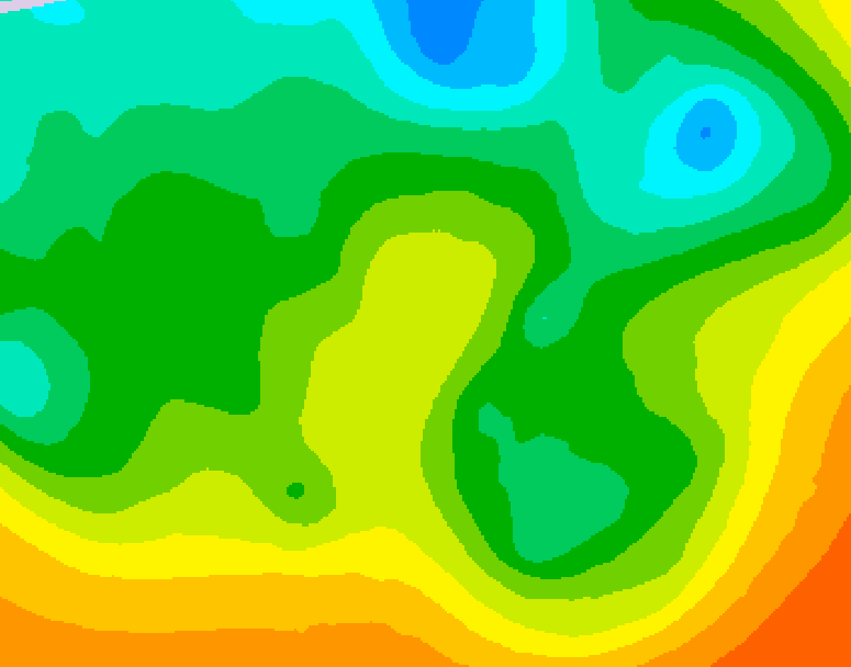 GDPS 500 millibar geopotential height 108 hour forecast chart for Canada based on 2025/05/19 0000Z data
