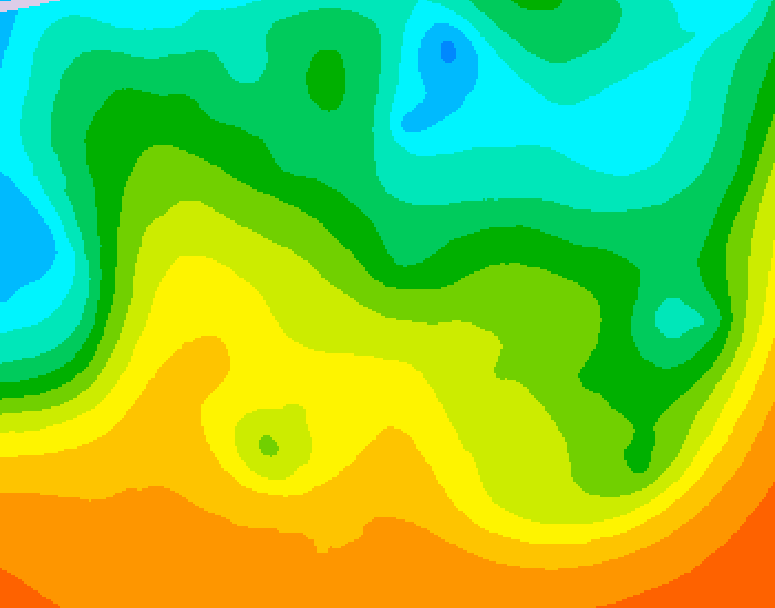 GDPS 500 millibar geopotential height 186 hour forecast chart for Canada based on 2025/05/19 0000Z data