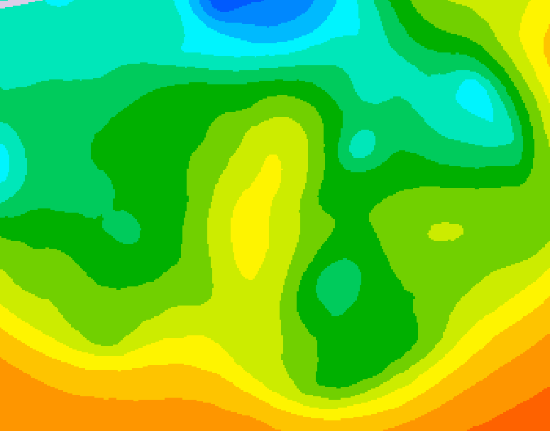 GDPS 500 millibar geopotential height 072 hour forecast chart for Canada based on 2025/05/19 1200Z data