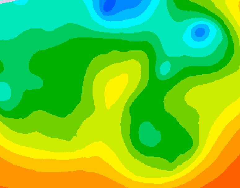 GDPS 500 millibar geopotential height 084 hour forecast chart for Canada based on 2025/05/19 1200Z data