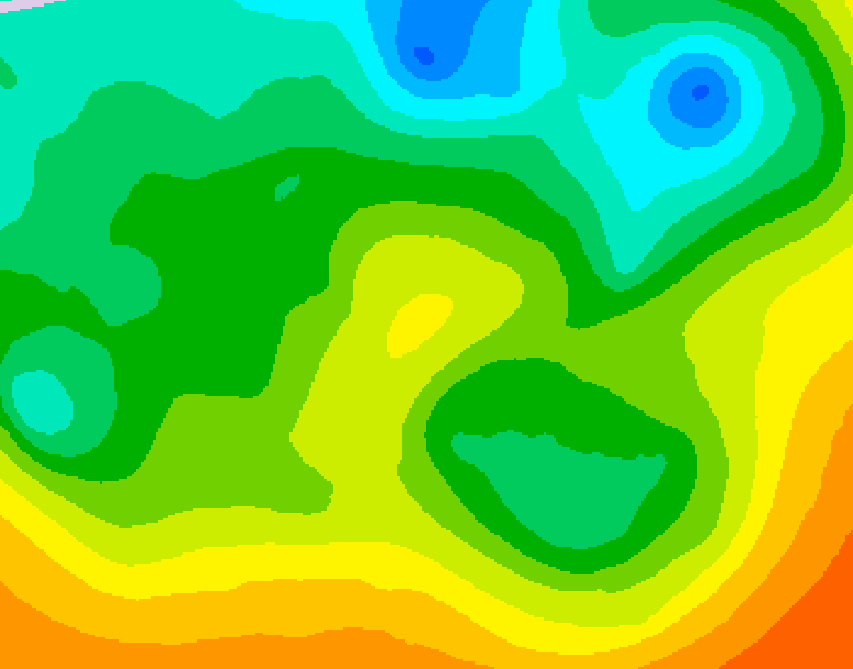 GDPS 500 millibar geopotential height 096 hour forecast chart for Canada based on 2025/05/19 1200Z data