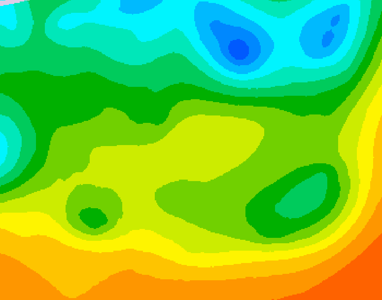 GDPS 500 millibar geopotential height 132 hour forecast chart for Canada based on 2025/05/19 1200Z data