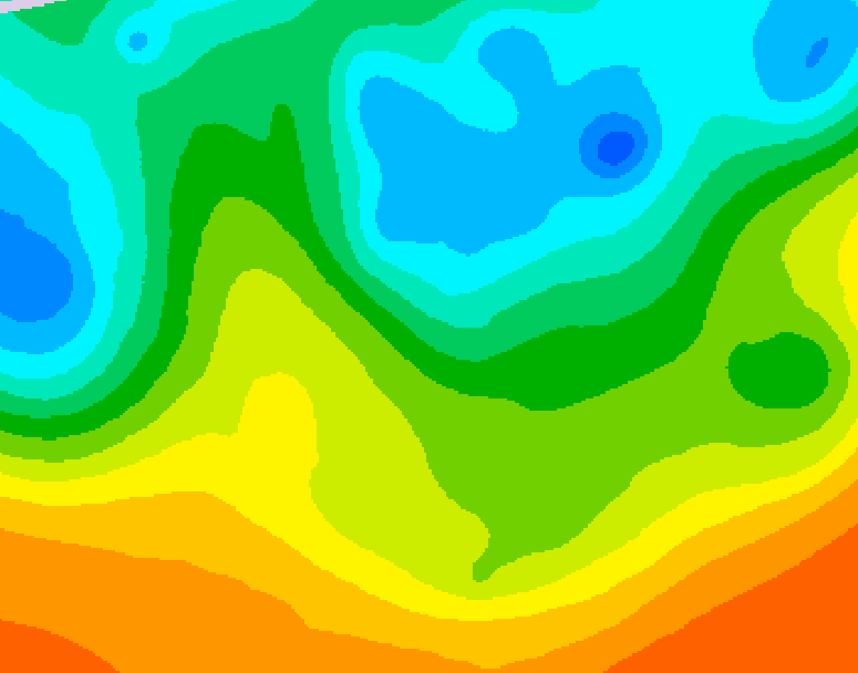 GDPS 500 millibar geopotential height 198 hour forecast chart for Canada based on 2025/05/19 1200Z data