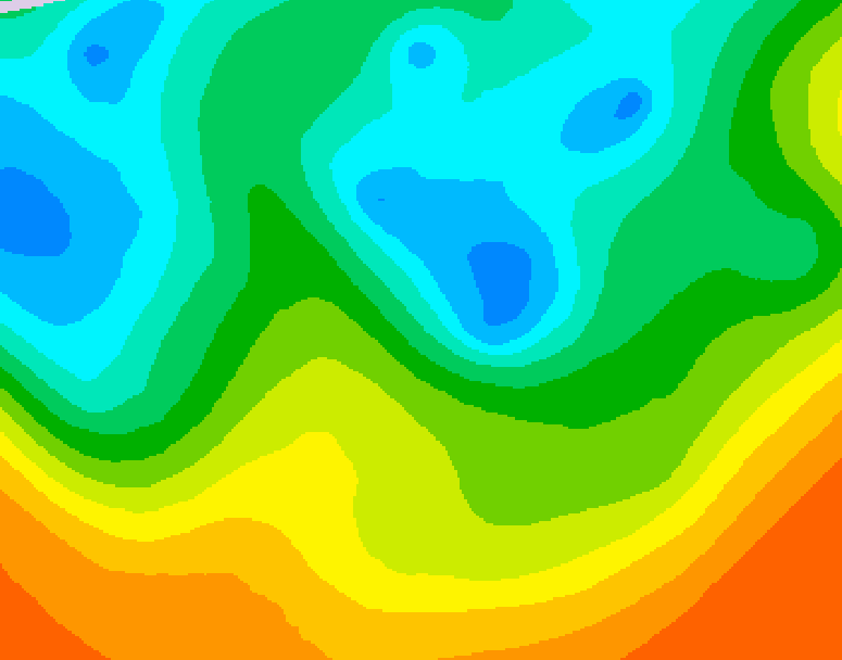 GDPS 500 millibar geopotential height 222 hour forecast chart for Canada based on 2025/05/19 1200Z data