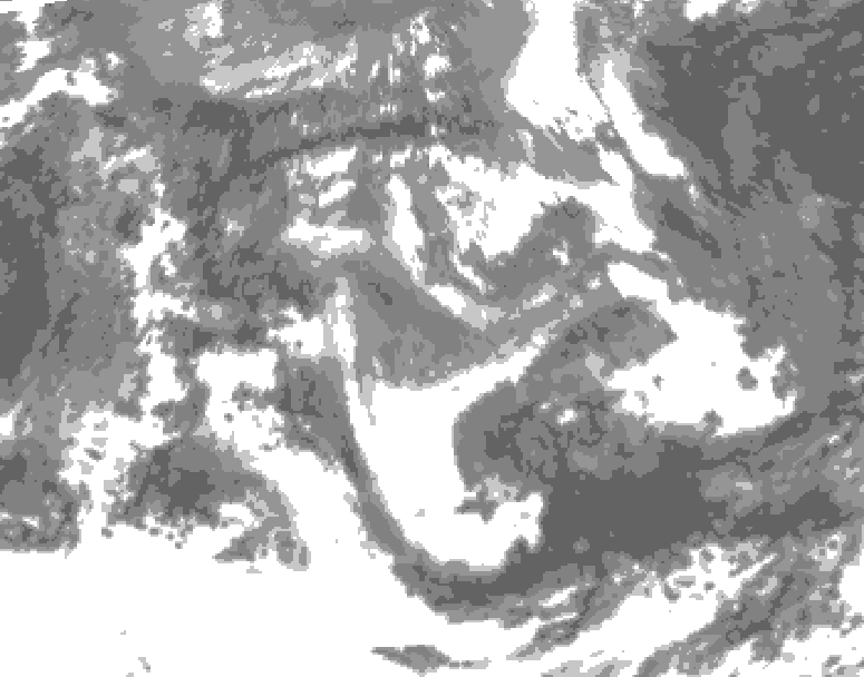 GDPS total cloud 084 hour forecast chart for Canada based on 2025/05/19 0000Z data