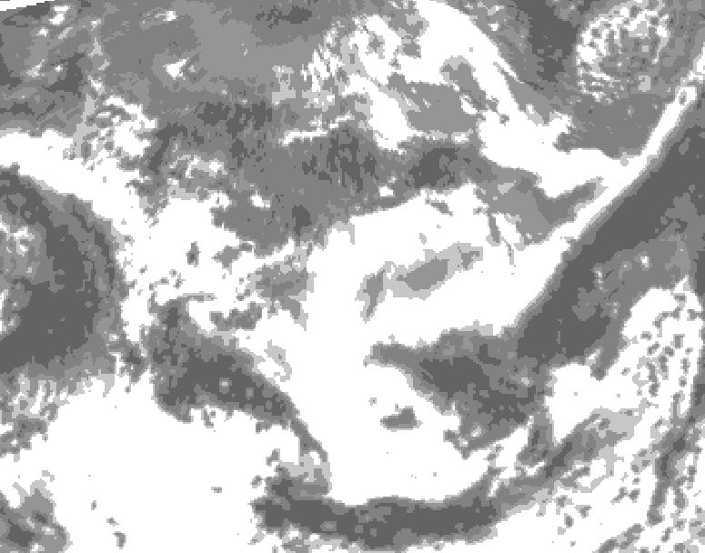 GDPS total cloud 156 hour forecast chart for Canada based on 2025/05/19 0000Z data