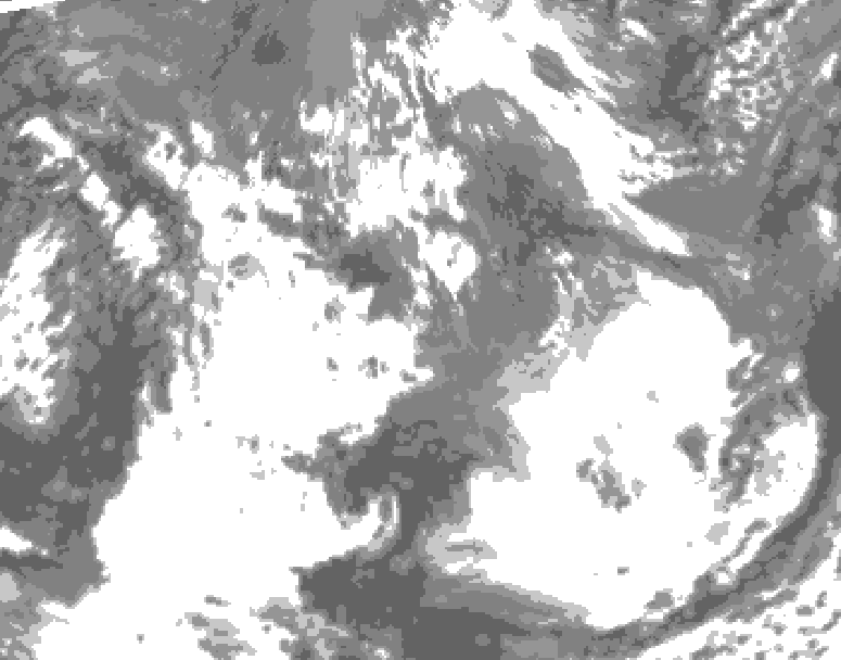 GDPS total cloud 204 hour forecast chart for Canada based on 2025/05/19 0000Z data