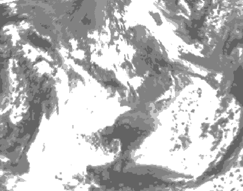 GDPS total cloud 210 hour forecast chart for Canada based on 2025/05/19 0000Z data