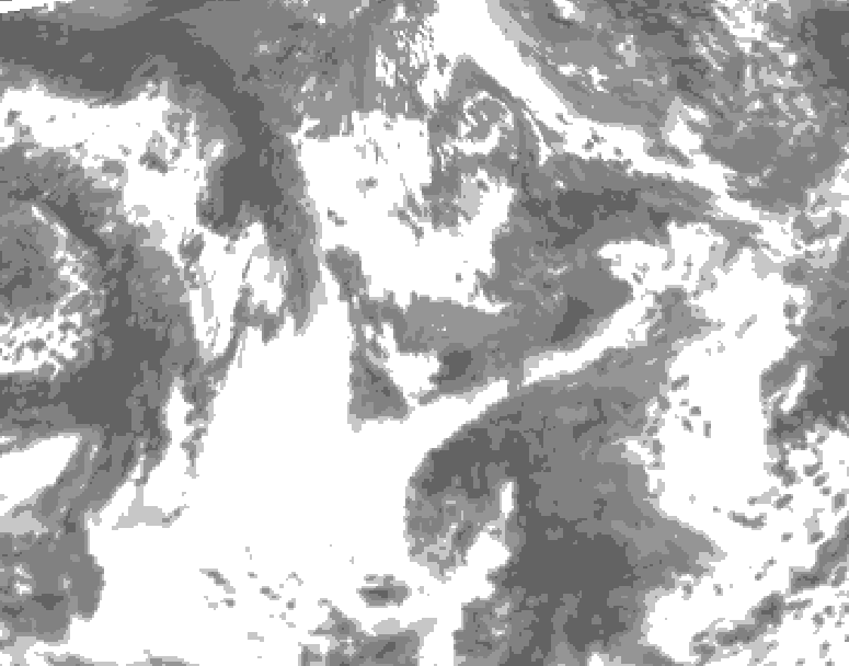 GDPS total cloud 234 hour forecast chart for Canada based on 2025/05/19 0000Z data