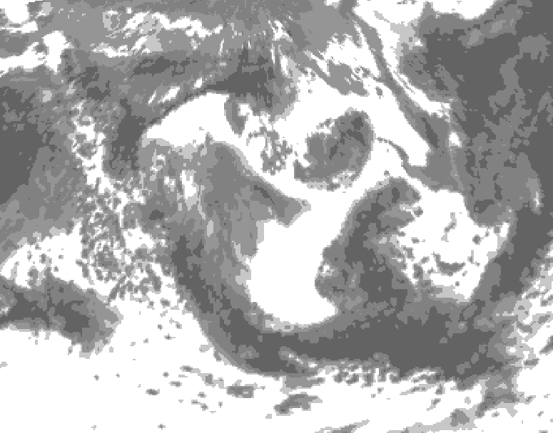GDPS total cloud 060 hour forecast chart for Canada based on 2025/05/19 1200Z data