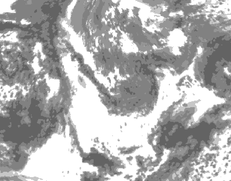 GDPS total cloud 216 hour forecast chart for Canada based on 2025/05/19 1200Z data