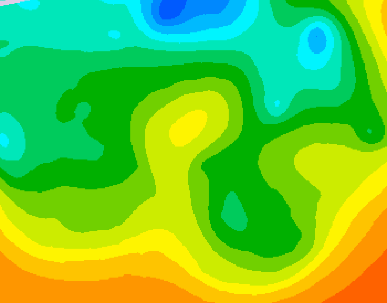 GDPS 500 millibar geopotential height 072 hour forecast chart for Canada based on 2025/05/20 0000Z data