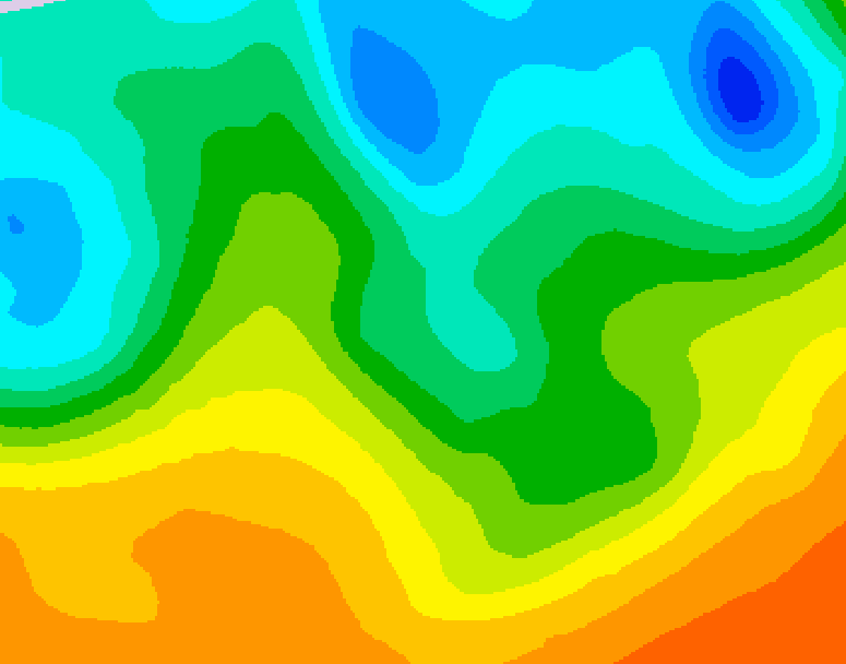 GDPS 500 millibar geopotential height 180 hour forecast chart for Canada based on 2025/05/20 0000Z data