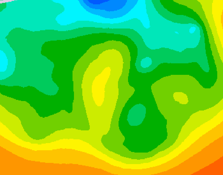 GDPS 500 millibar geopotential height 048 hour forecast chart for Canada based on 2025/05/20 1200Z data