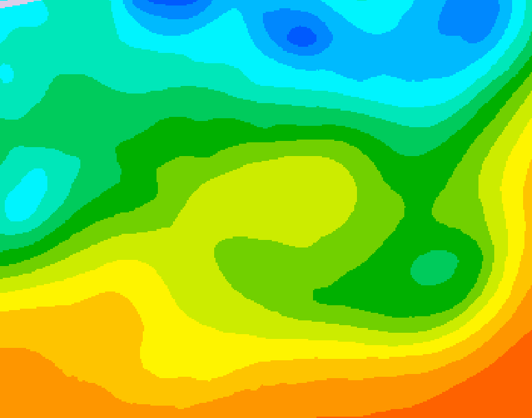 GDPS 500 millibar geopotential height 108 hour forecast chart for Canada based on 2025/05/20 1200Z data
