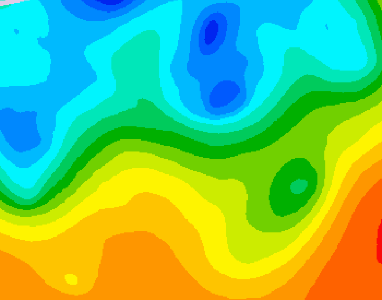 GDPS 500 millibar geopotential height 198 hour forecast chart for Canada based on 2025/05/20 1200Z data