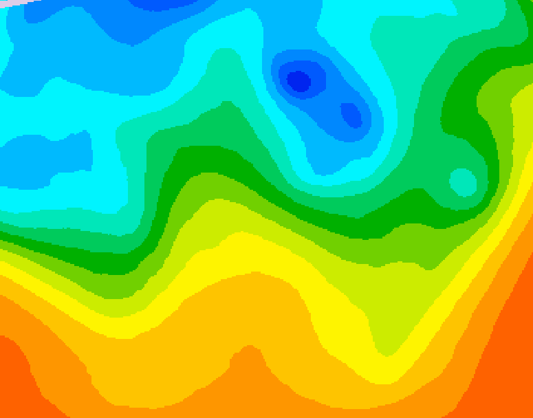 GDPS 500 millibar geopotential height 222 hour forecast chart for Canada based on 2025/05/20 1200Z data
