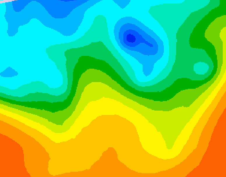 GDPS 500 millibar geopotential height 228 hour forecast chart for Canada based on 2025/05/20 1200Z data
