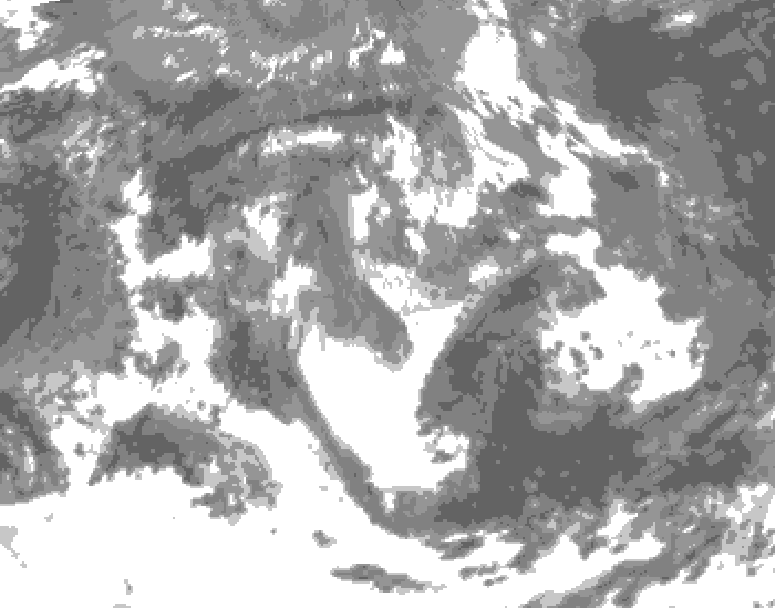 GDPS total cloud 060 hour forecast chart for Canada based on 2025/05/20 0000Z data