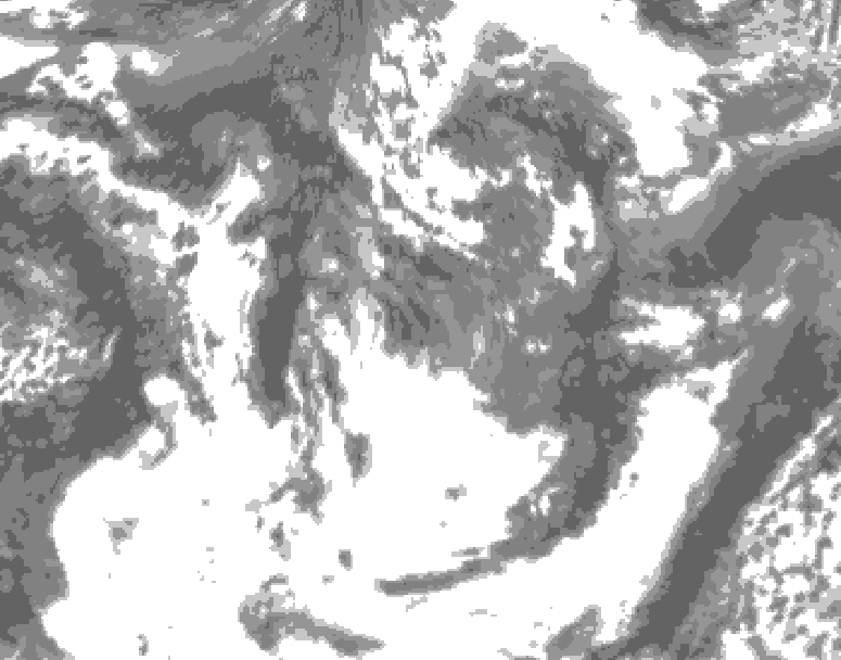 GDPS total cloud 228 hour forecast chart for Canada based on 2025/05/20 0000Z data