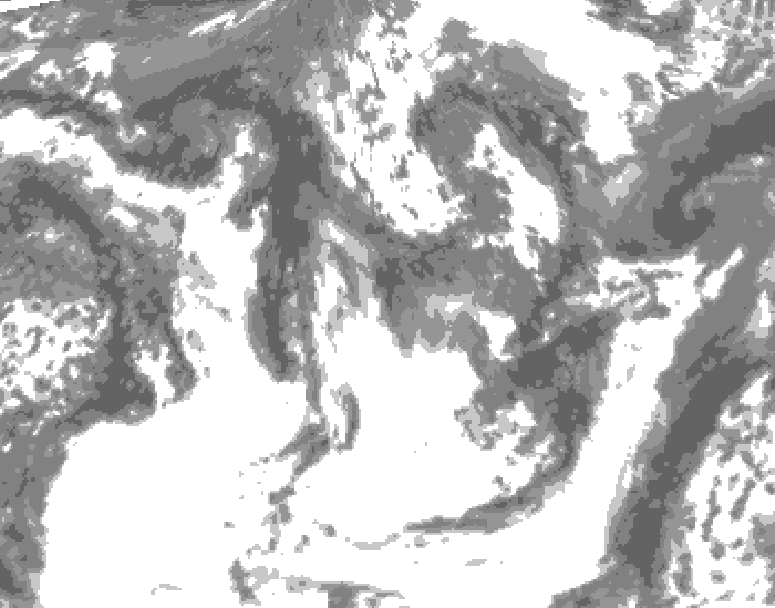 GDPS total cloud 234 hour forecast chart for Canada based on 2025/05/20 0000Z data