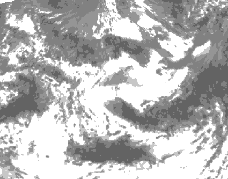GDPS total cloud 108 hour forecast chart for Canada based on 2025/05/20 1200Z data