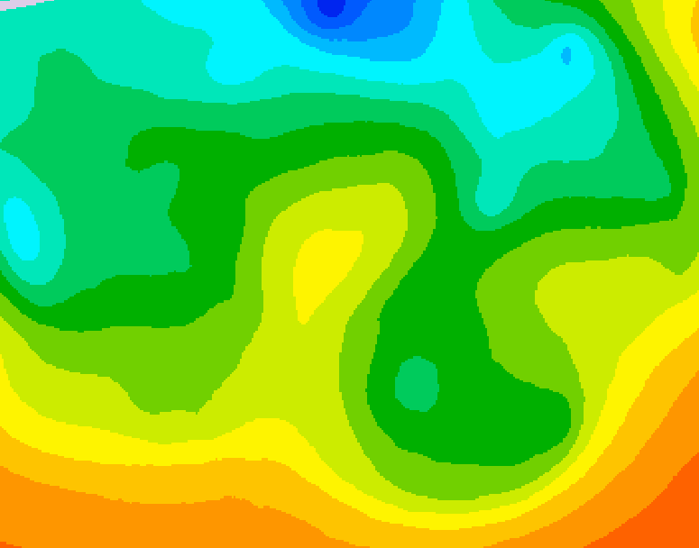 GDPS 500 millibar geopotential height 048 hour forecast chart for Canada based on 2025/05/21 0000Z data
