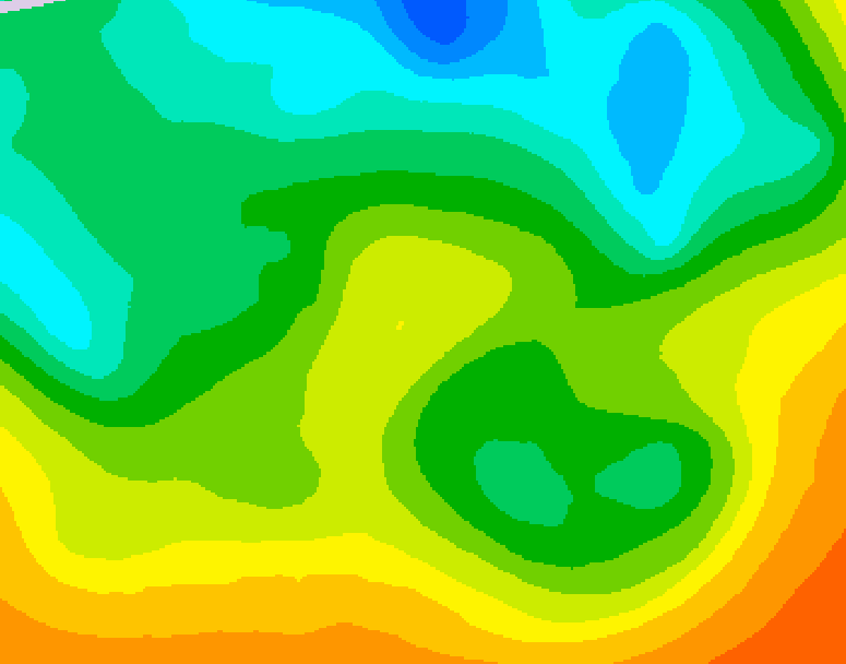 GDPS 500 millibar geopotential height 060 hour forecast chart for Canada based on 2025/05/21 0000Z data
