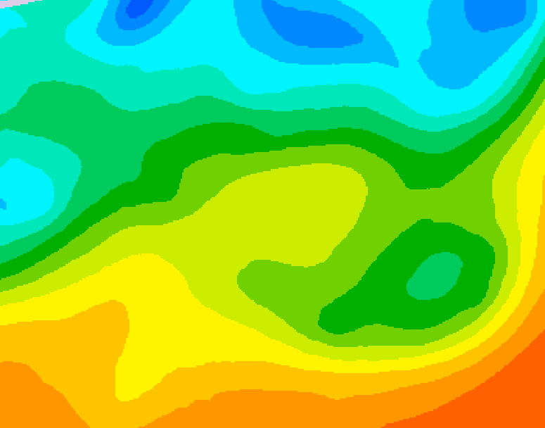 GDPS 500 millibar geopotential height 096 hour forecast chart for Canada based on 2025/05/21 0000Z data