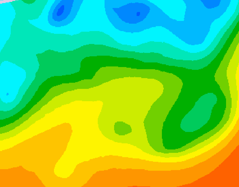 GDPS 500 millibar geopotential height 108 hour forecast chart for Canada based on 2025/05/21 0000Z data