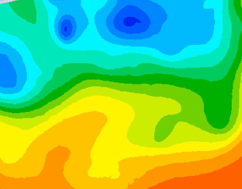 GDPS 500 millibar geopotential height 138 hour forecast chart for Canada based on 2025/05/21 0000Z data
