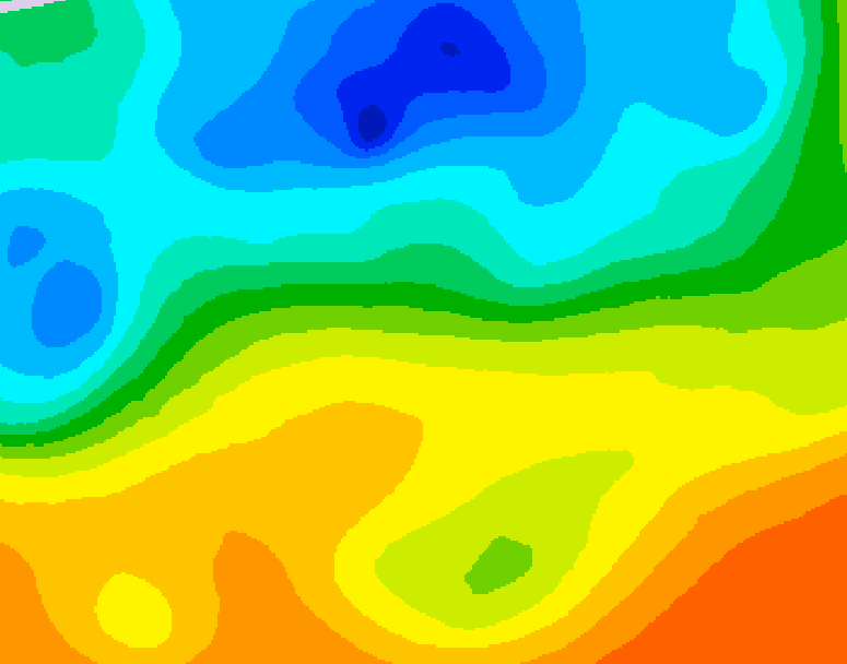 GDPS 500 millibar geopotential height 180 hour forecast chart for Canada based on 2025/05/21 0000Z data