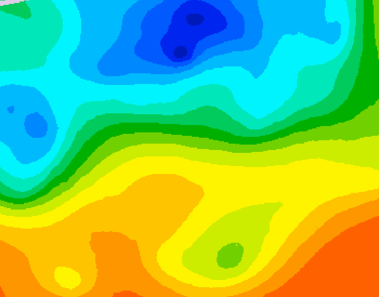 GDPS 500 millibar geopotential height 186 hour forecast chart for Canada based on 2025/05/21 0000Z data
