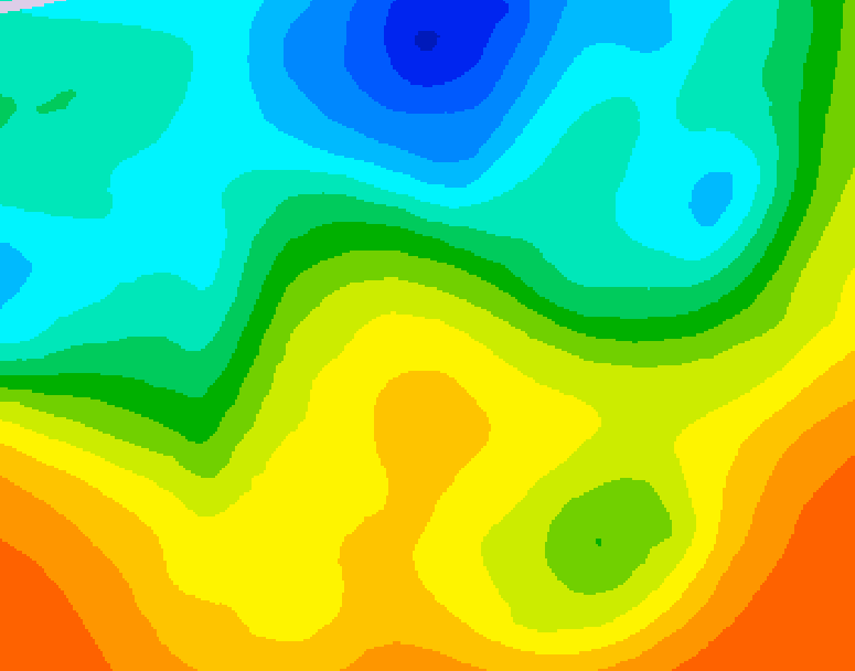GDPS 500 millibar geopotential height 216 hour forecast chart for Canada based on 2025/05/21 0000Z data