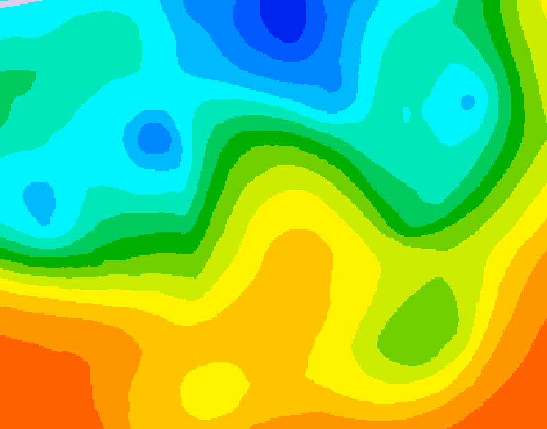 GDPS 500 millibar geopotential height 234 hour forecast chart for Canada based on 2025/05/21 0000Z data