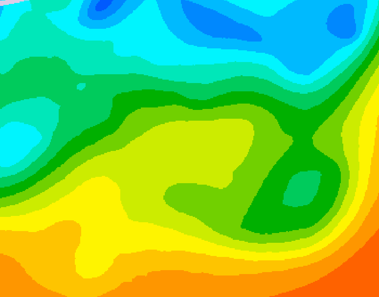 GDPS 500 millibar geopotential height 084 hour forecast chart for Canada based on 2025/05/21 1200Z data