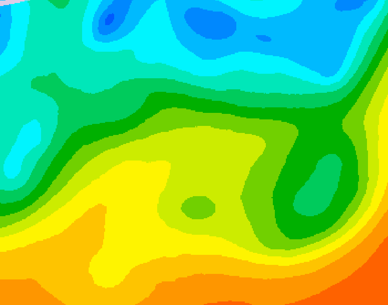 GDPS 500 millibar geopotential height 096 hour forecast chart for Canada based on 2025/05/21 1200Z data