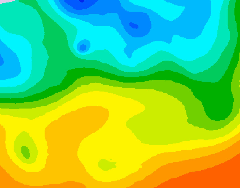 GDPS 500 millibar geopotential height 132 hour forecast chart for Canada based on 2025/05/21 1200Z data