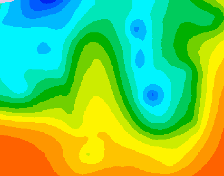 GDPS 500 millibar geopotential height 222 hour forecast chart for Canada based on 2025/05/21 1200Z data