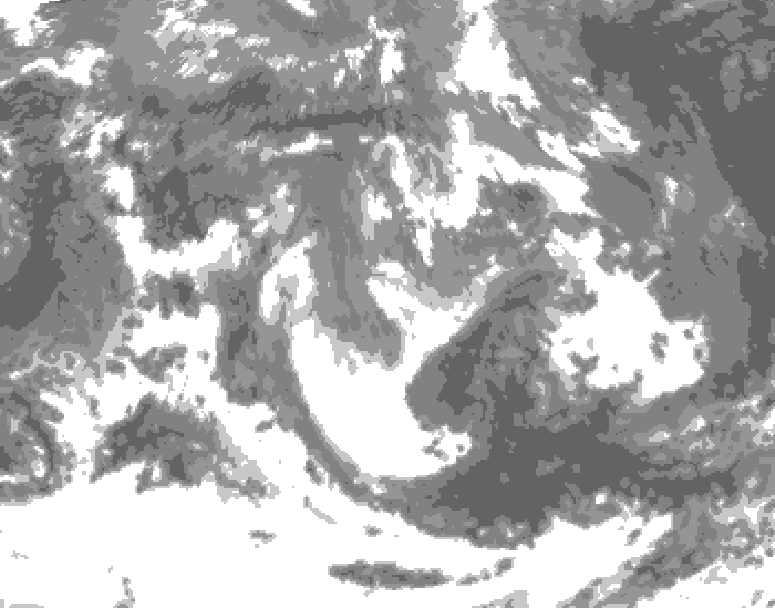 GDPS total cloud 036 hour forecast chart for Canada based on 2025/05/21 0000Z data