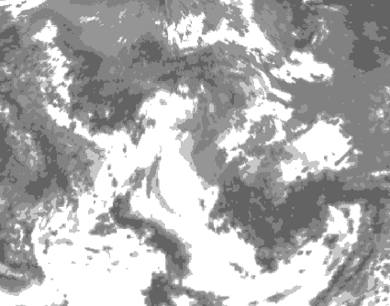 GDPS total cloud 060 hour forecast chart for Canada based on 2025/05/21 0000Z data