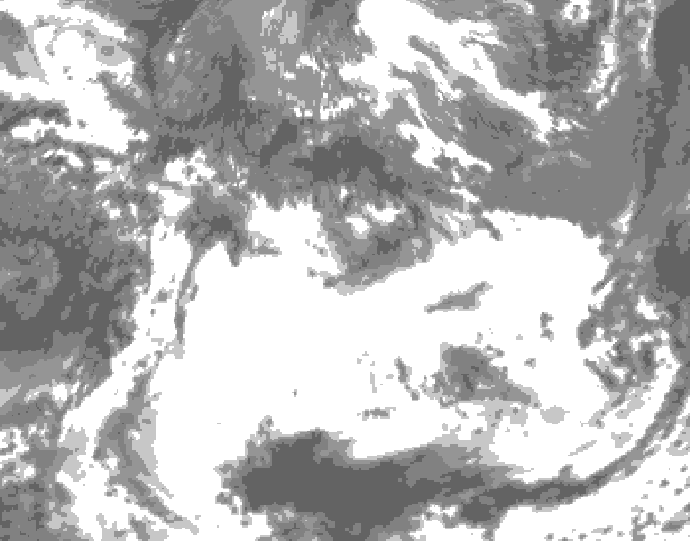 GDPS total cloud 138 hour forecast chart for Canada based on 2025/05/21 0000Z data