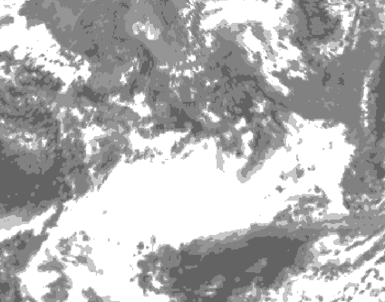 GDPS total cloud 156 hour forecast chart for Canada based on 2025/05/21 0000Z data