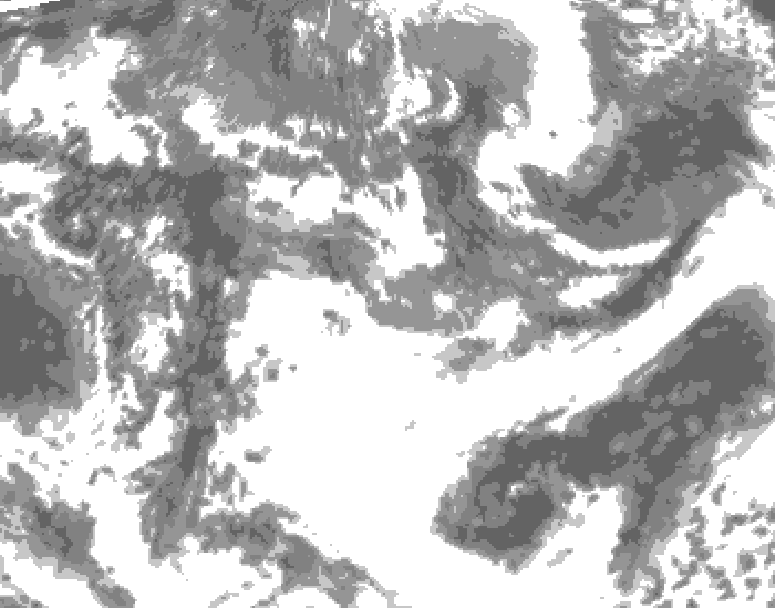 GDPS total cloud 210 hour forecast chart for Canada based on 2025/05/21 0000Z data